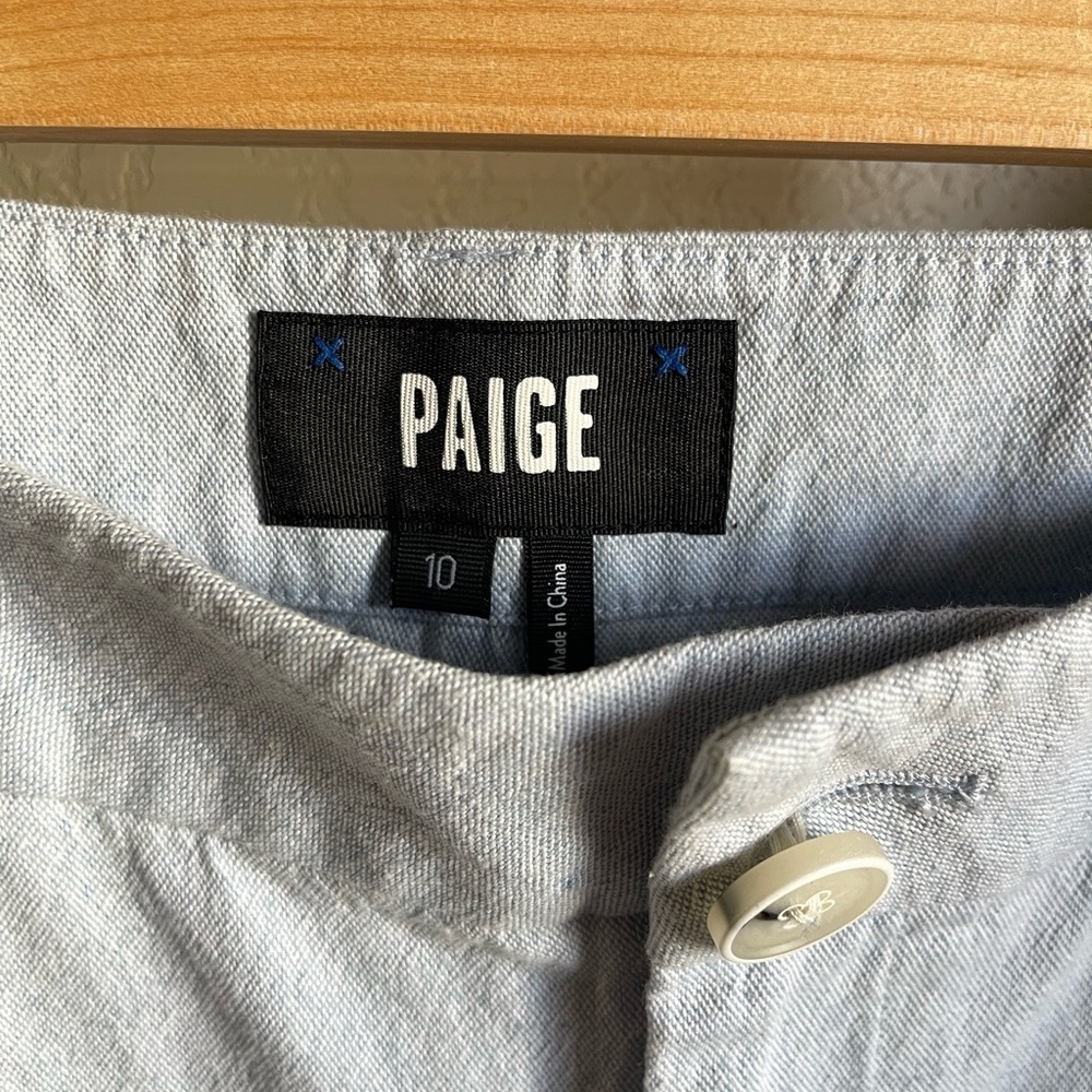 PAIGE Light Blue Wide-Leg Trousers - Picture 2 of 3